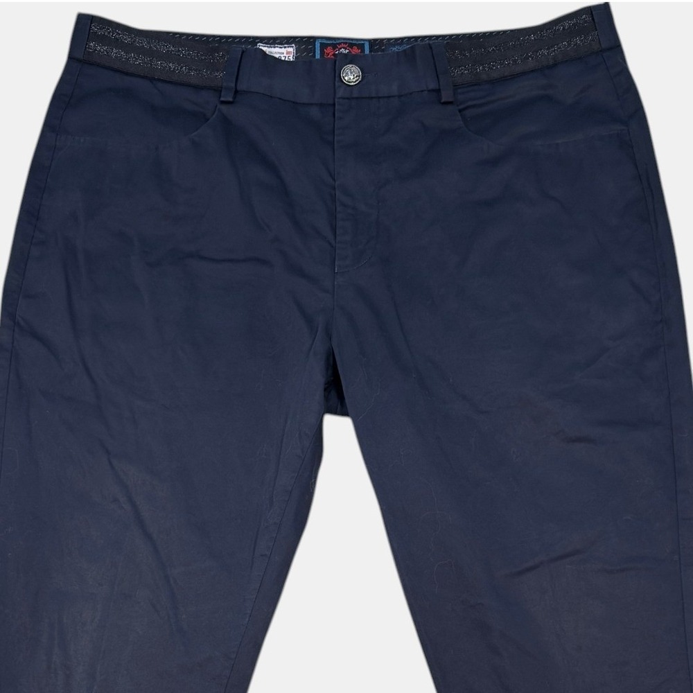 Red 375 Chino Pants 38x33 Mens Stretch Cotton Twill Straight Navy Blue C761